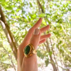 Gold and Green Ring